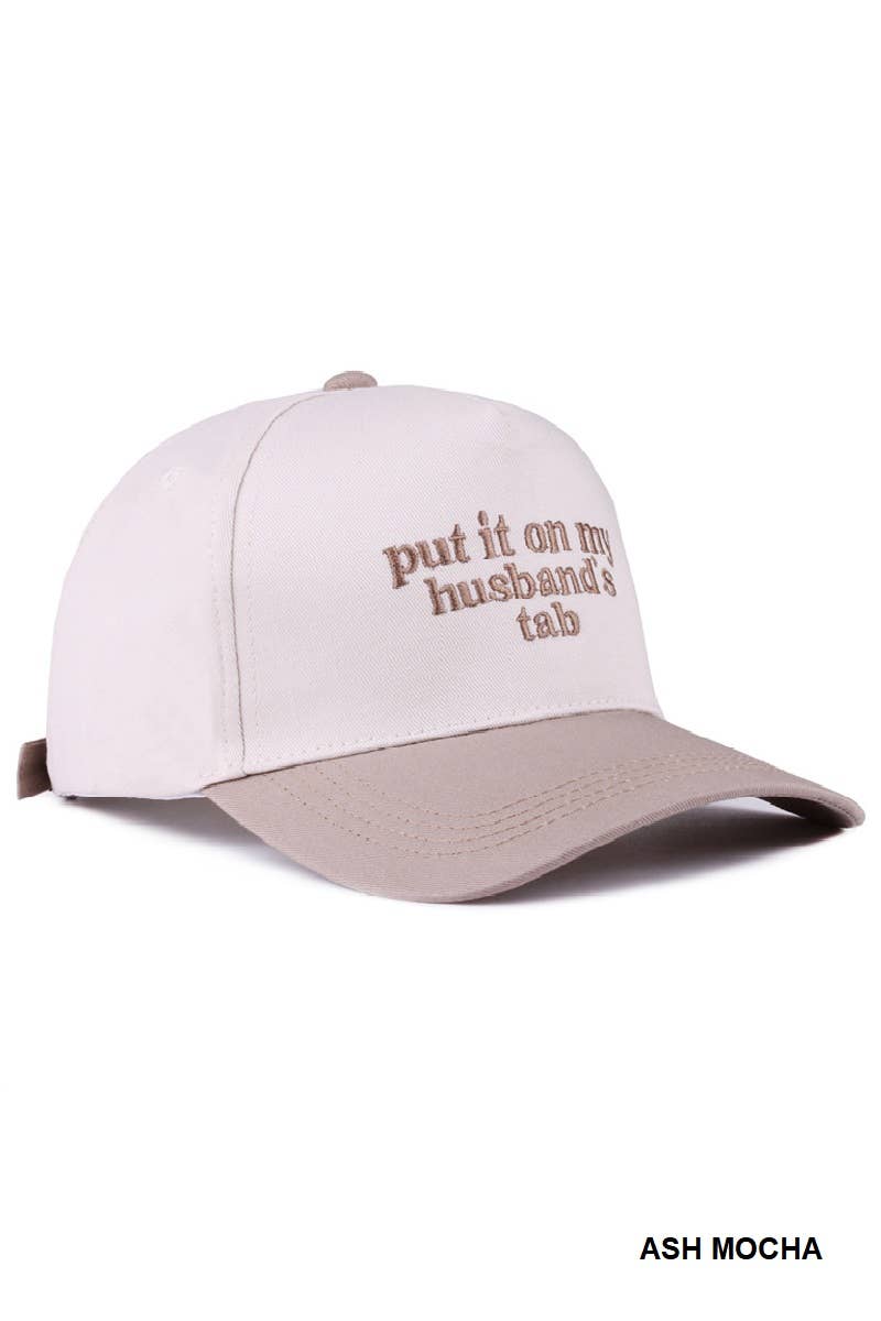 Put It On My Husband's Tab Canvas Cotton