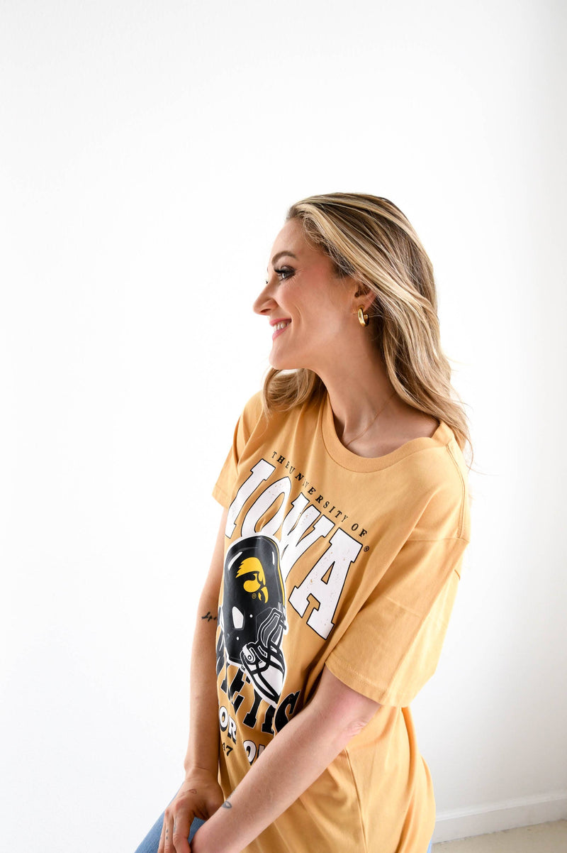 Gameday Social Apparel Co.® - Iowa Murray Hippie Comfort Tee: OLDGOLD / XL