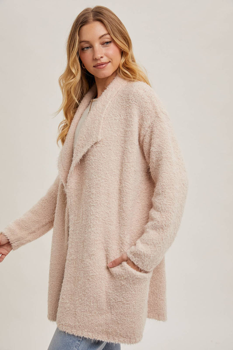 Cloudsoft Fuzzy Knit Cardigan