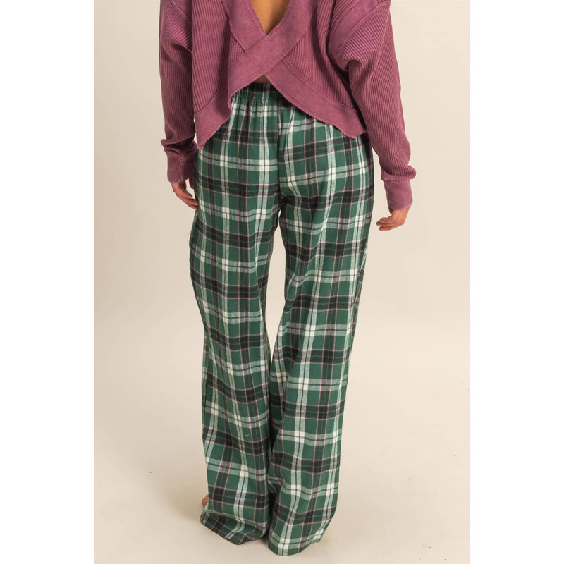 Flannel Wide Leg Lounge Pants