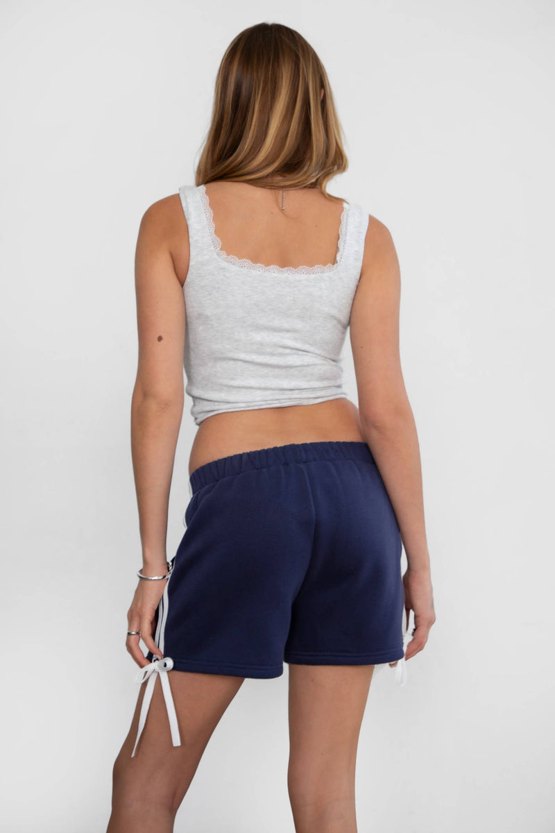 Cutie Plush Bow Fleece Shorts