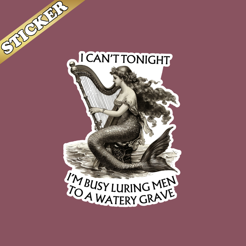 Siren Sticker, Funny Feminism, Greek Mythology Decals