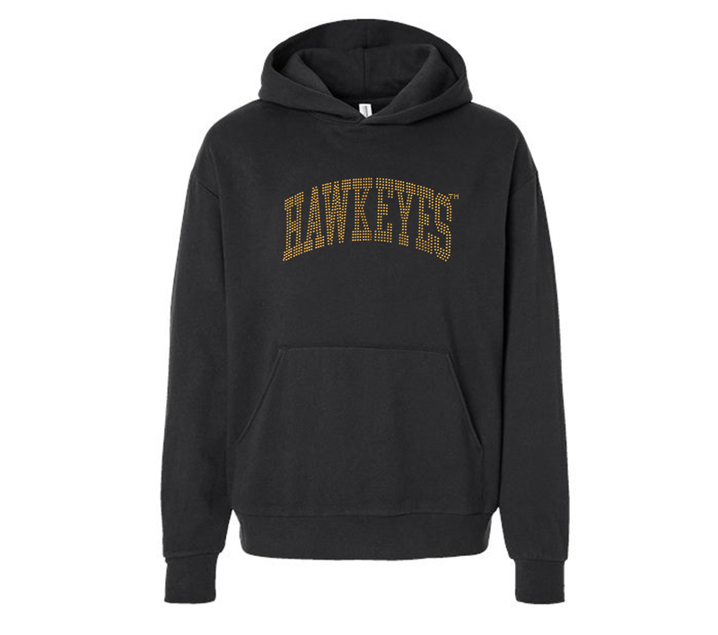 Recess Apparel - Hawkeyes Rhinestone Hoodie