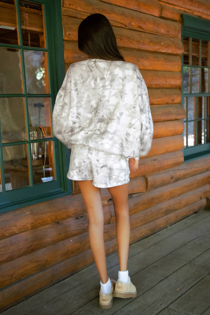 Cutie Camo Fleece Crew Neck Sweatshirt