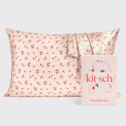 KITSCH - Satin Pillowcase Standard - Cherry Print
