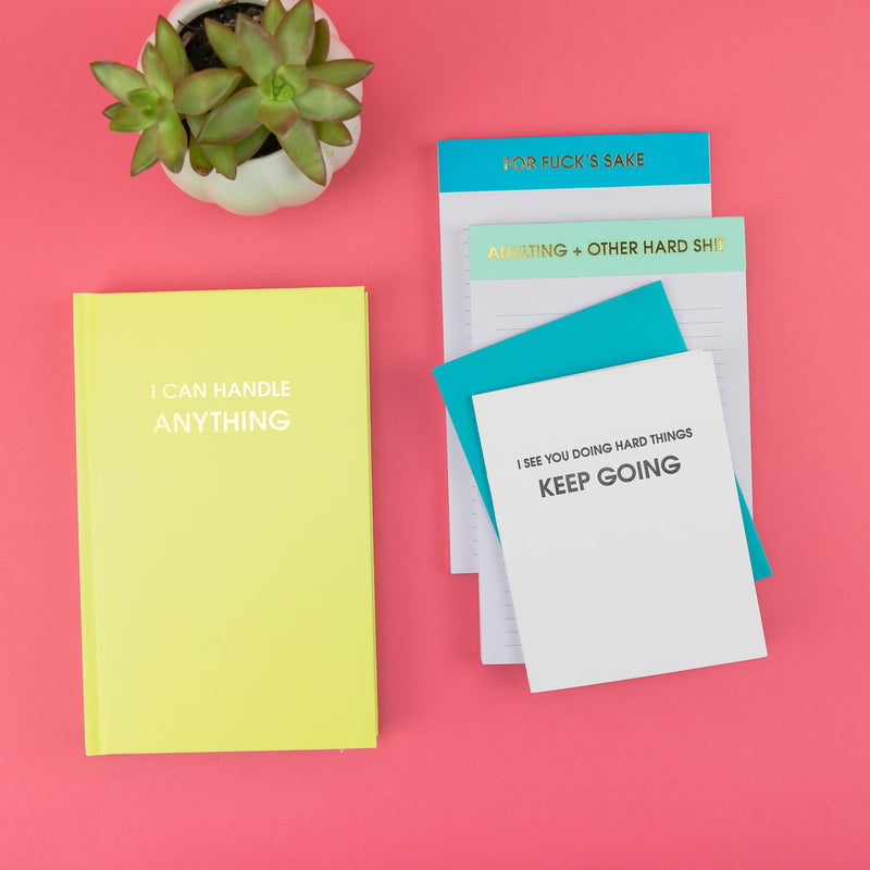 Adulting + Other Hard Shit - Lined Notepad