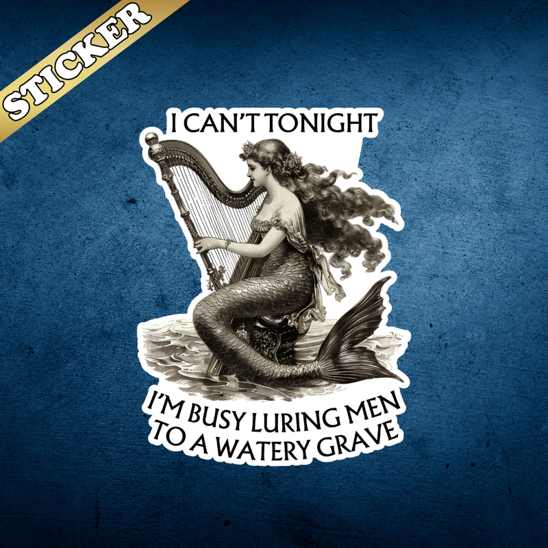 Siren Sticker, Funny Feminism, Greek Mythology Decals