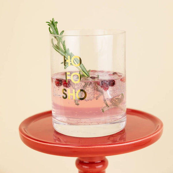 Ho Fo Sho -Gold Foil Rocks Glass