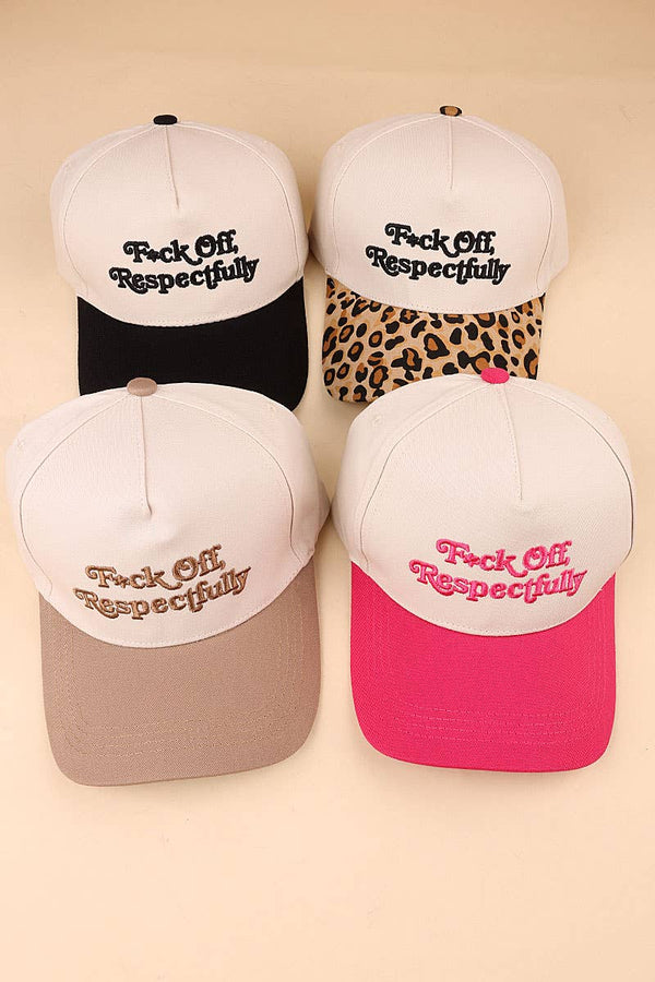F.Ck Off Respectfully Canvas Cap