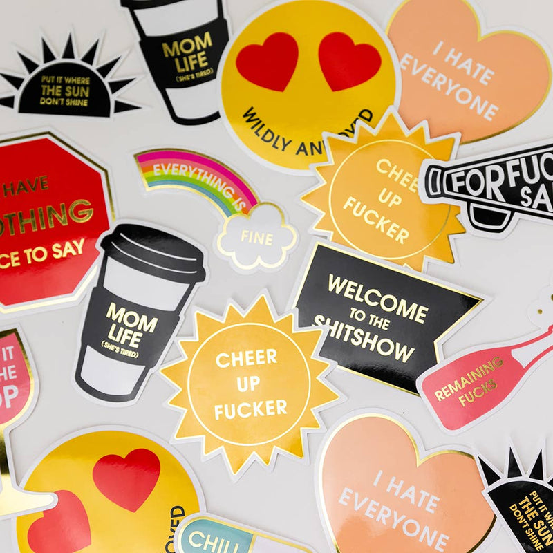 Cheer Up Fucker - Sun - Funny Vinyl Sticker