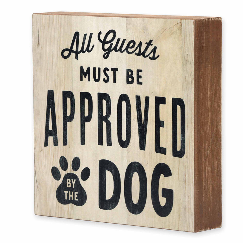 Guests Approved by Dog Wood Wall Decor