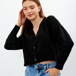 Cropped Soft Cardigan