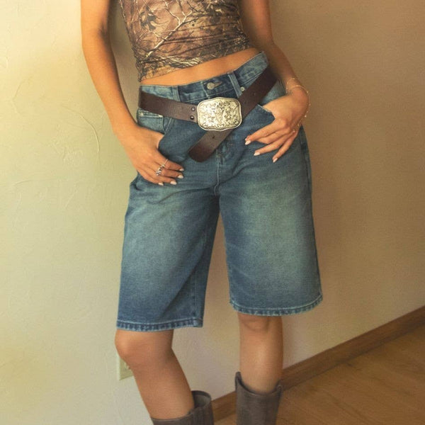 Denim Baggy Dad Skater Jorts