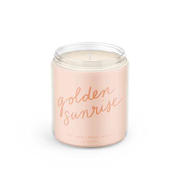 Golden Sunrise: 8 oz Soy Wax Candles