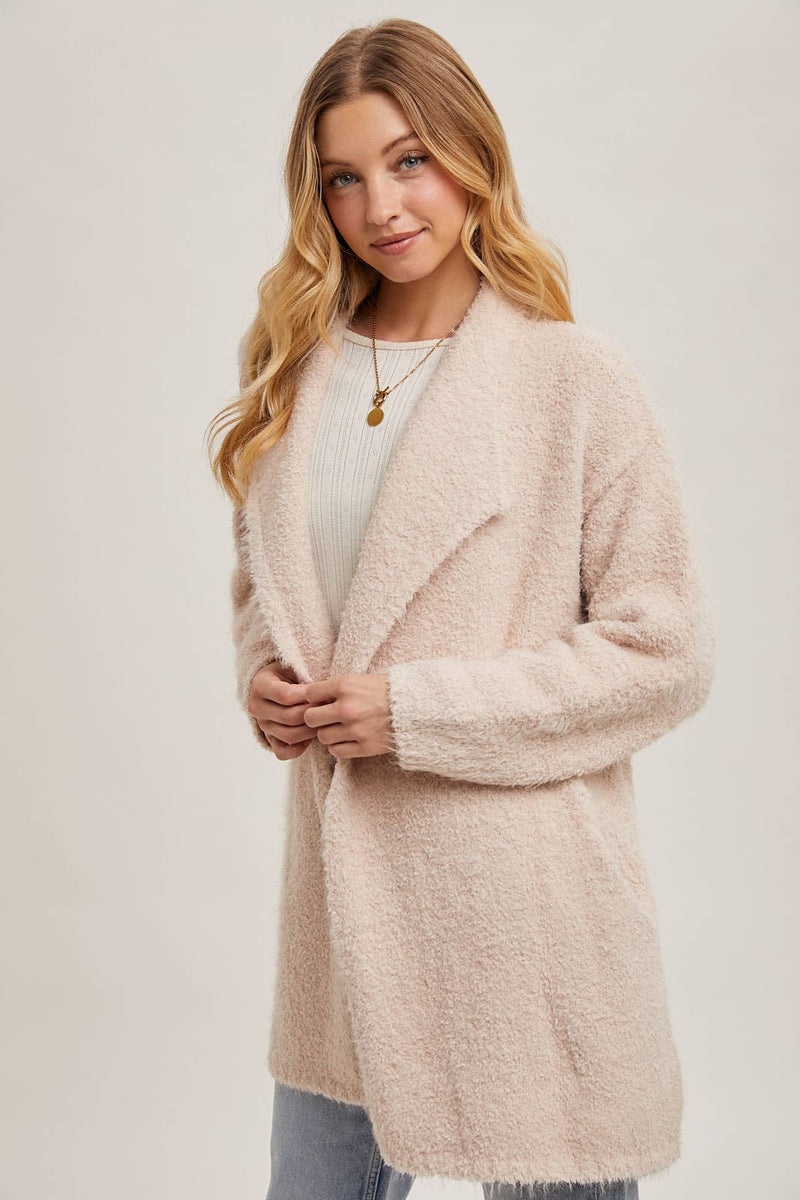 Cloudsoft Fuzzy Knit Cardigan