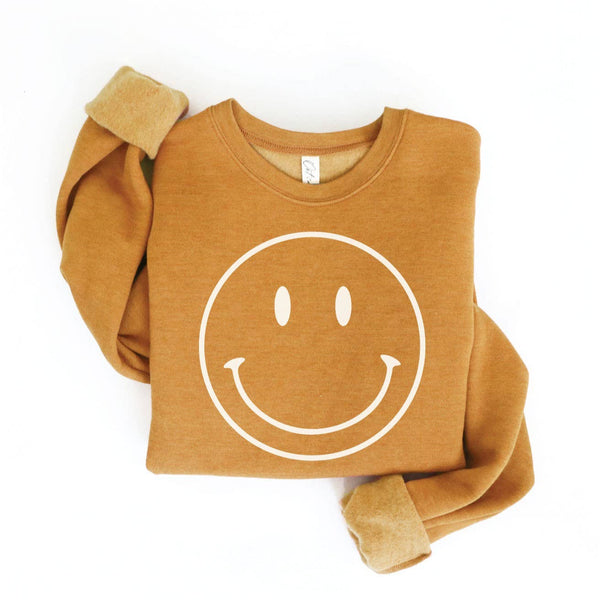 Smiley Face Graphic Sweatshirt