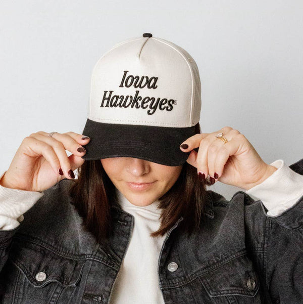 Gameday Social Apparel Co.® - Iowa 3D Script Canvas Trucker Hat