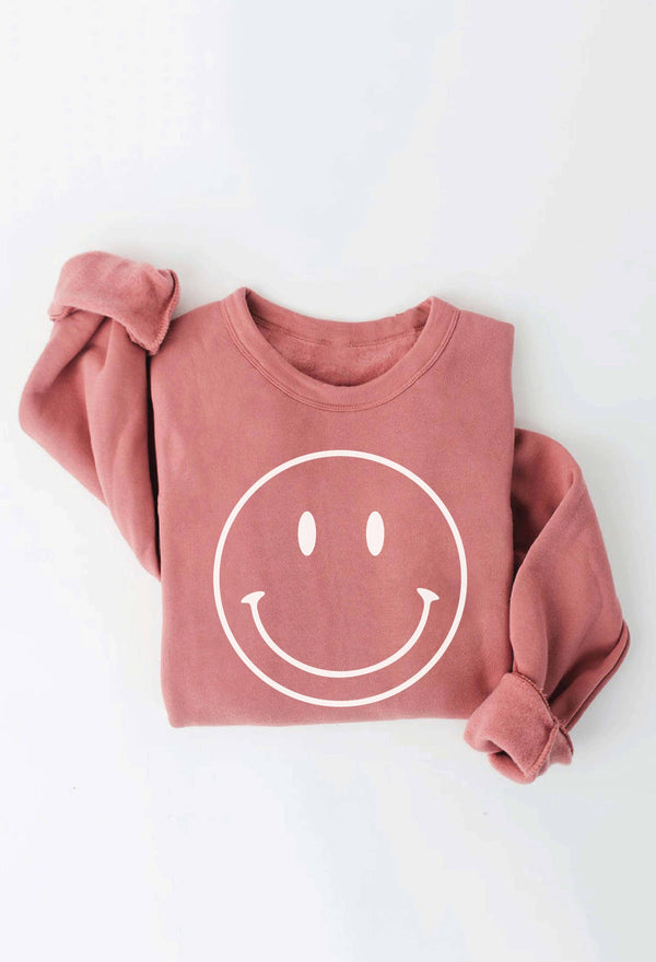 Smiley Face Graphic Sweatshirt