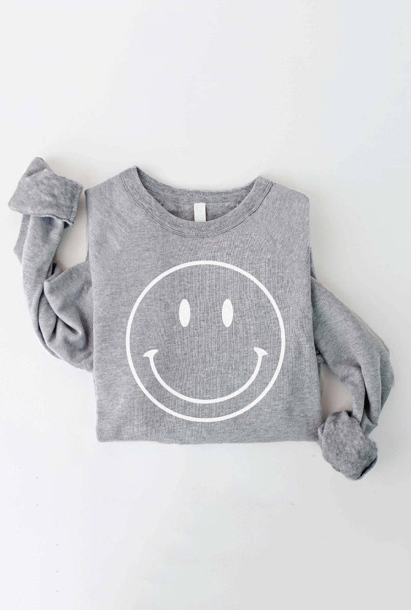 Smiley Face Graphic Sweatshirt