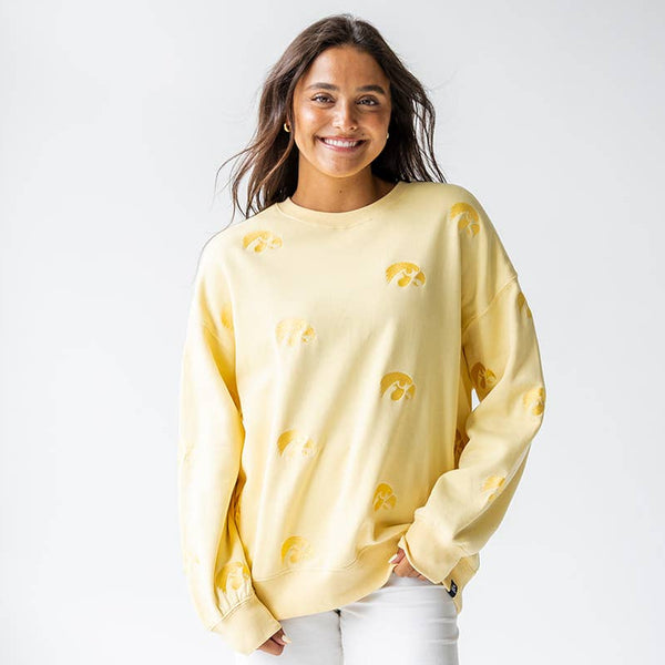 Iowa Ritter Repeat Lantern Sleeve Crew