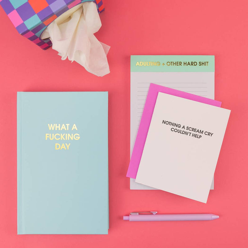 Adulting + Other Hard Shit - Lined Notepad