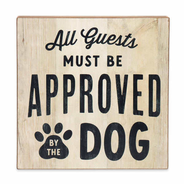 Guests Approved by Dog Wood Wall Decor