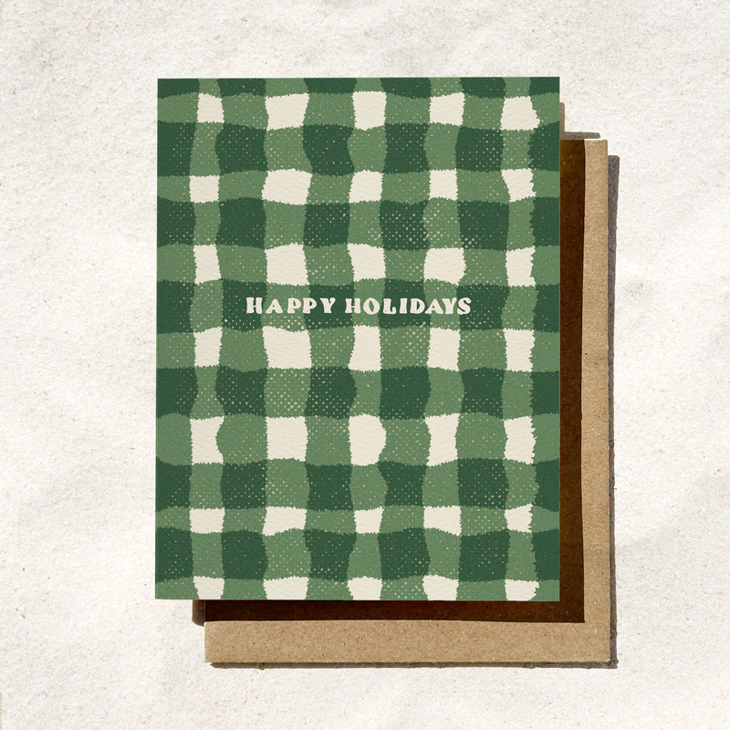 Gingham Christmas Card