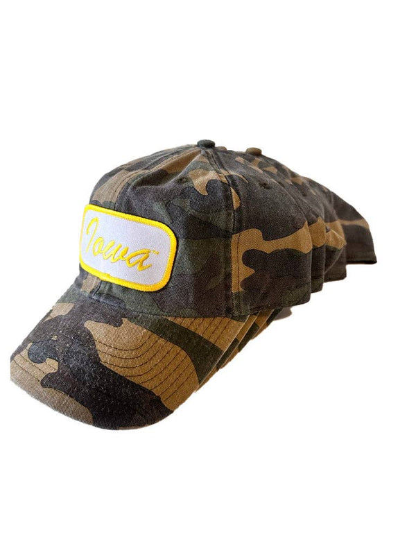 Recess Apparel - Iowa Name Plate Camo Hat