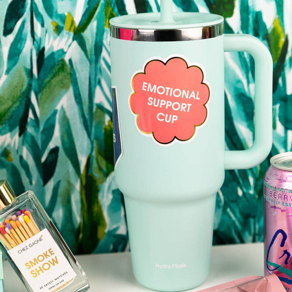 Emotional Support Cup Vinyl Sticker
