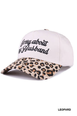 Sorry About My Husband Canvas Cap