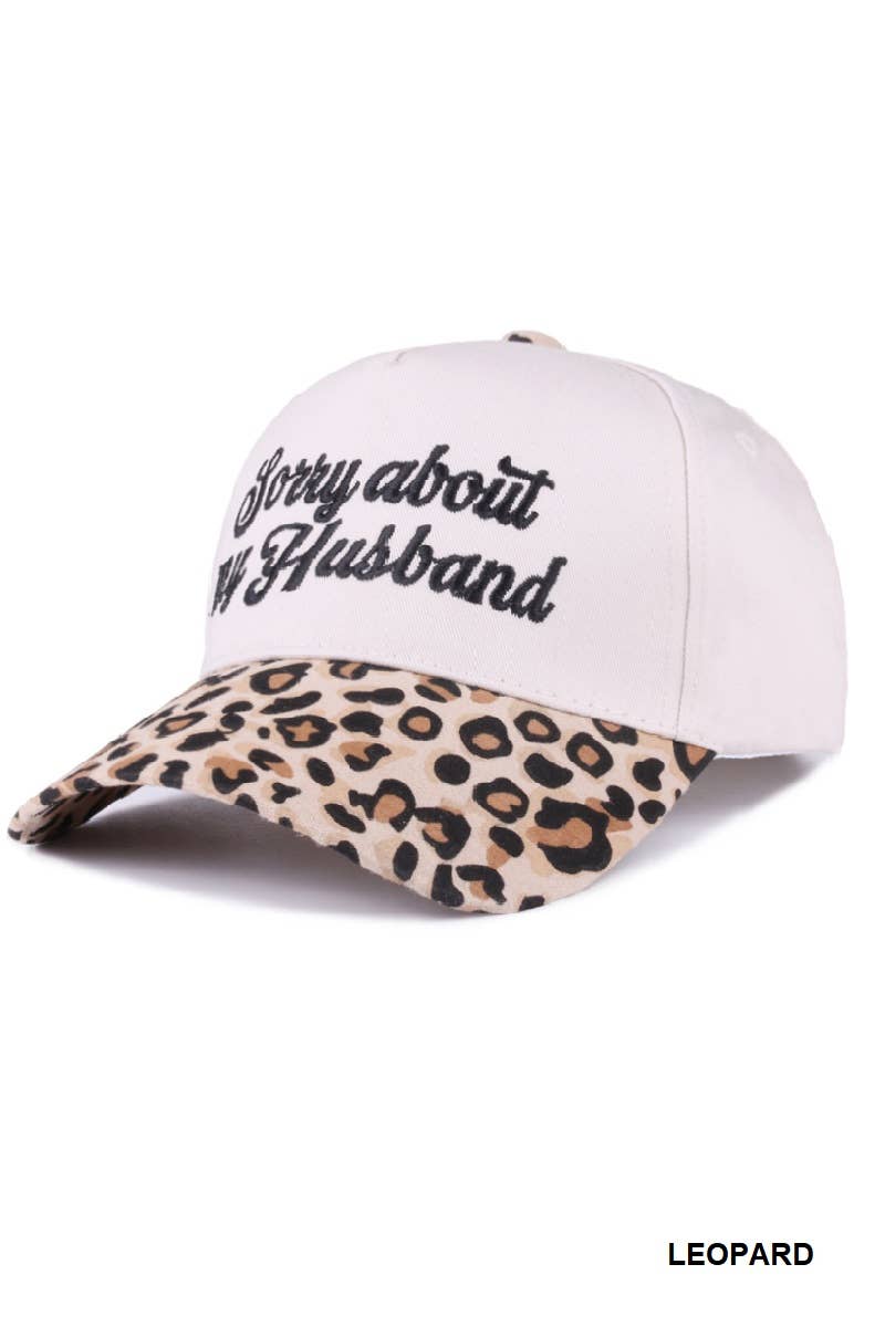 Sorry About My Husband Canvas Cap
