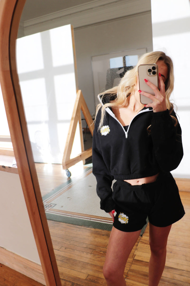 Recess Apparel - Iowa Burst Cropped Half Zip