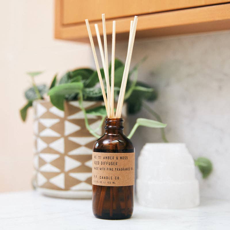 P.F. Candle Co. - Amber & Moss - 3.5 oz Reed Diffuser