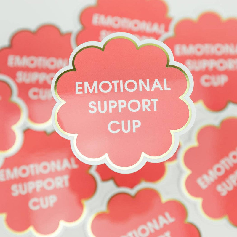 Emotional Support Cup Vinyl Sticker
