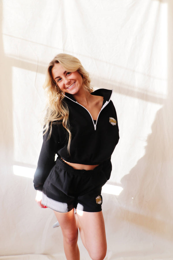 Recess Apparel - Iowa Burst Cropped Half Zip