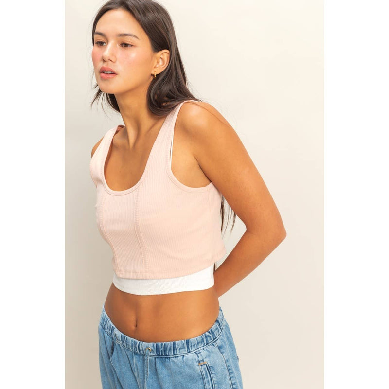 Ribbed Seamline Crop Tank