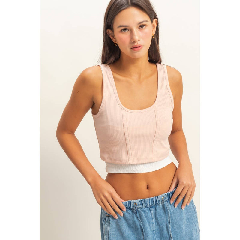 Ribbed Seamline Crop Tank