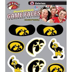 Iowa Game Faces® Temporary Tattoos