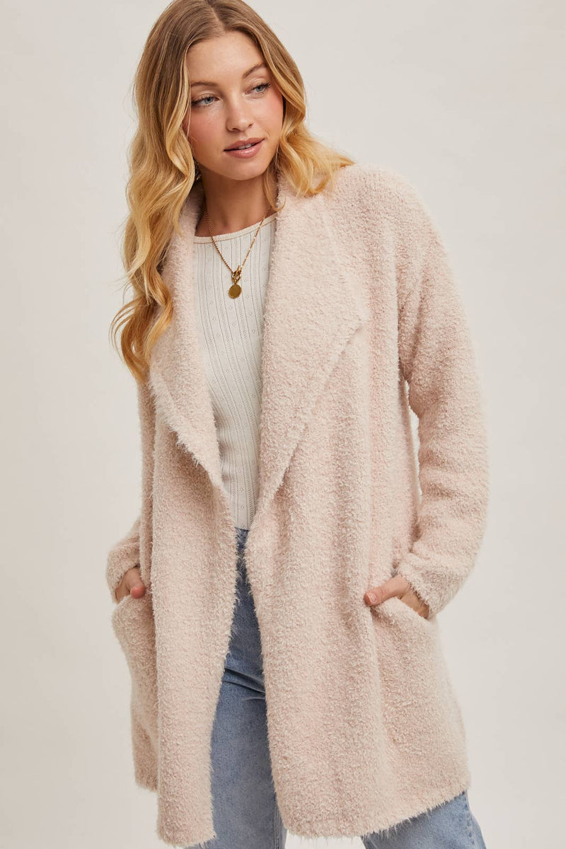 Cloudsoft Fuzzy Knit Cardigan