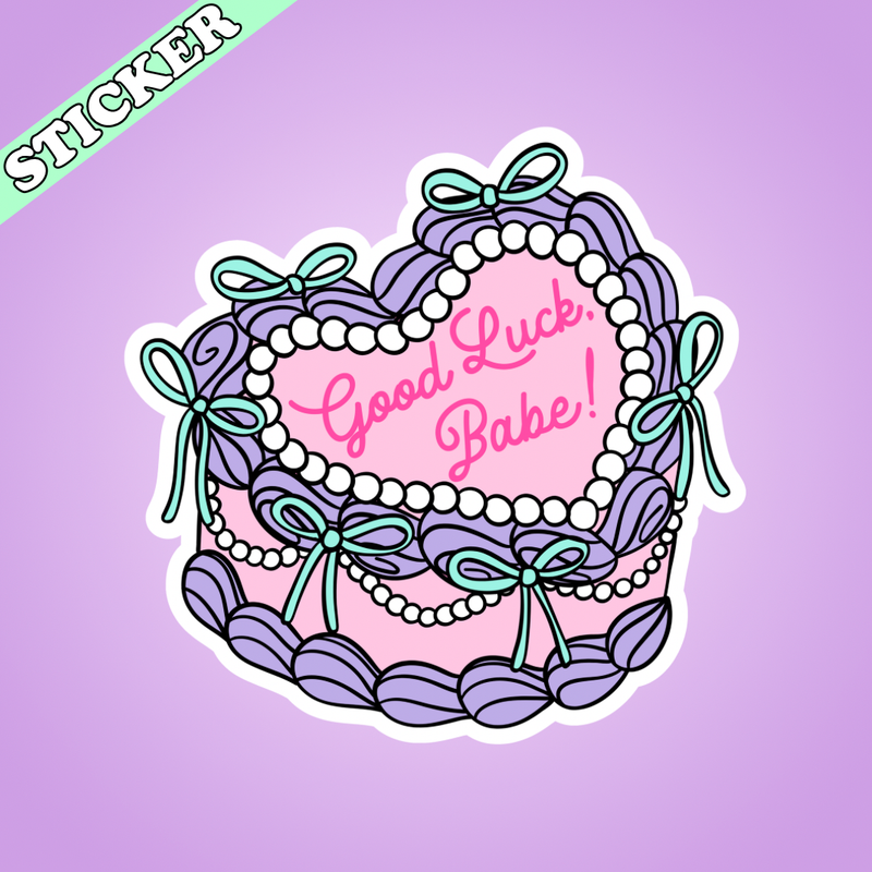 Good Luck Babe Sticker, Chappell Roan Cake, Music Sticker
