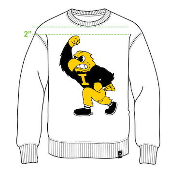 Iowa Mascot Chenille Comfort Crew