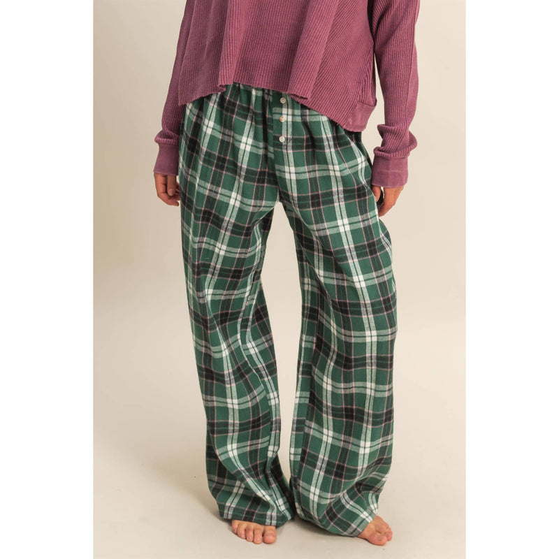 Flannel Wide Leg Lounge Pants