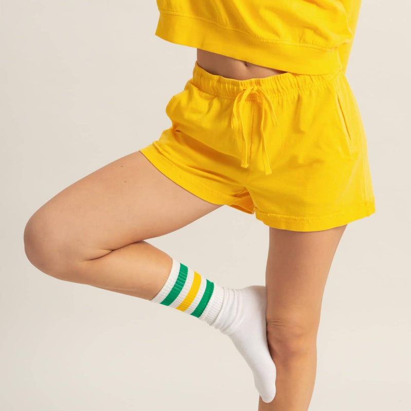 Pigment-Dyed Drawstring Shorts