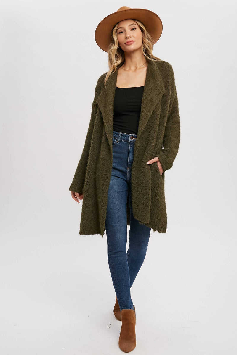 Cloudsoft Fuzzy Knit Cardigan