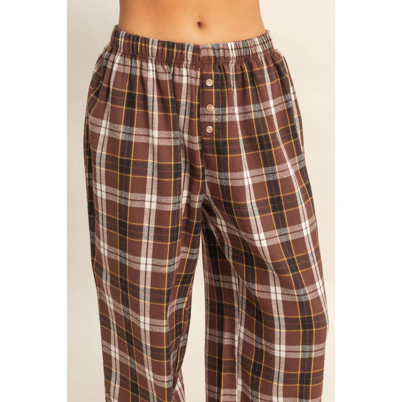 Flannel Wide Leg Lounge Pants