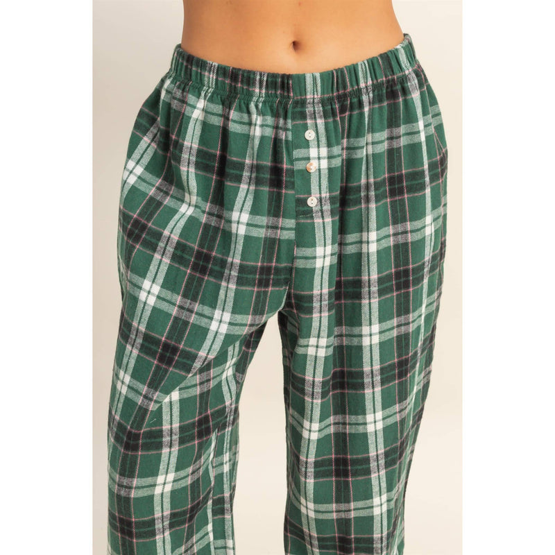Flannel Wide Leg Lounge Pants