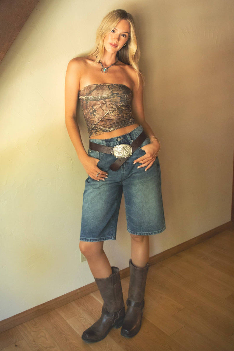 Denim Baggy Dad Skater Jorts