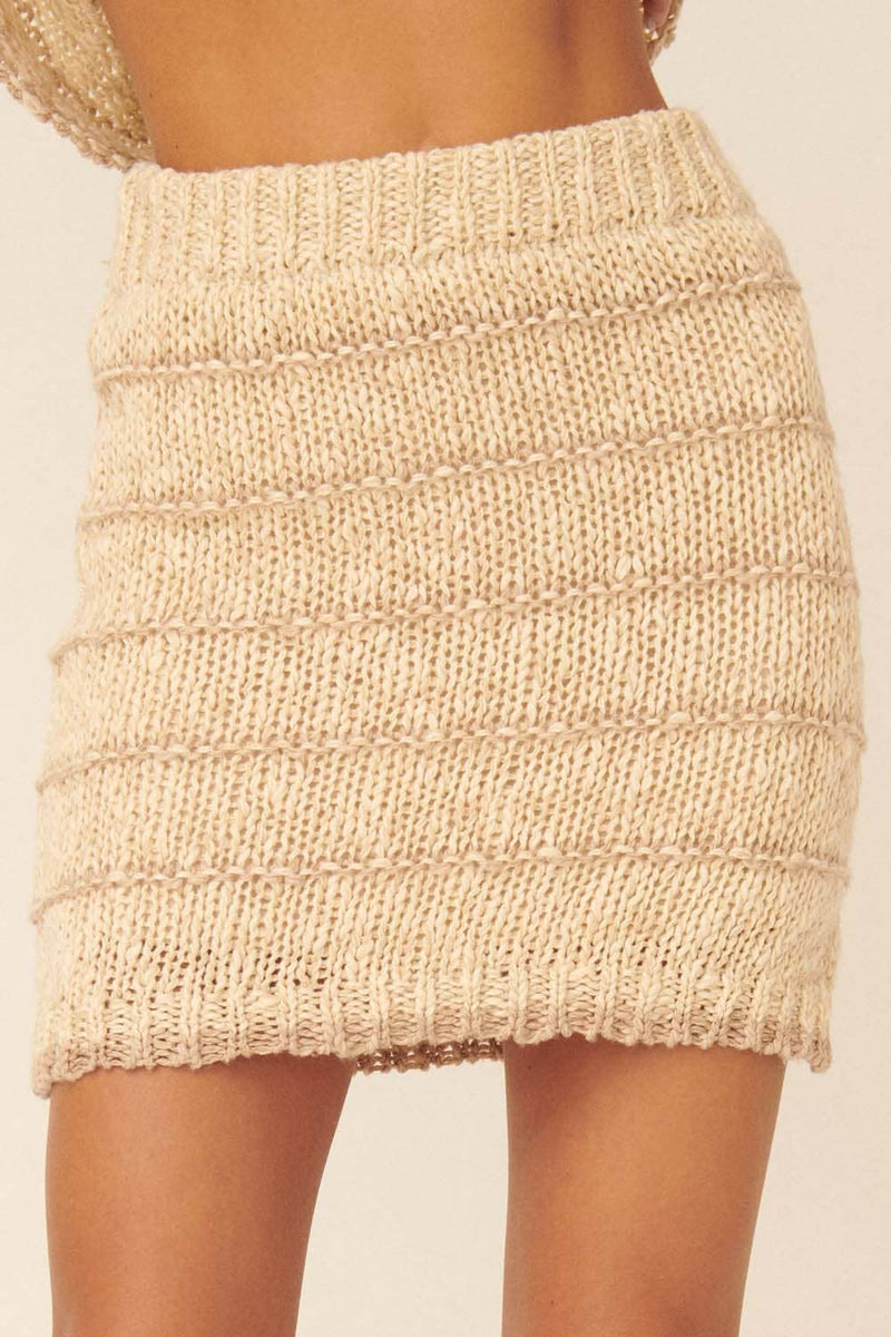 Oatmeal Mini Sweater Skirt