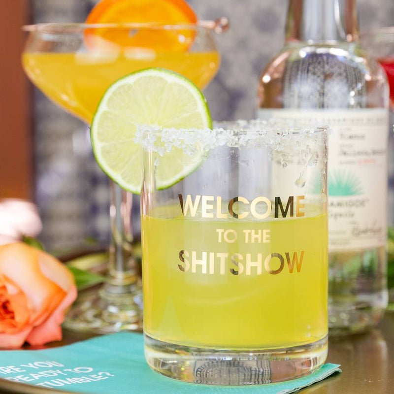 Welcome to the Shitshow - Gold Foil Rocks Glass