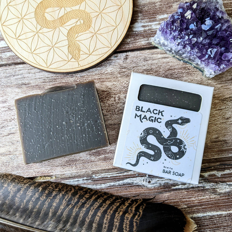 Cedar Witch Goods - Black Magic Soap | Vegan Activated Charcoal Bar Soap